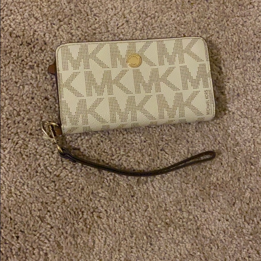 Michael Kors wallet with phone slot and wristlet